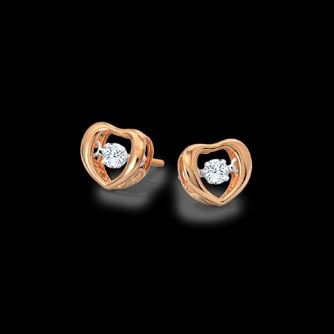 Doris Heartbeat Diamond Stud Earrings