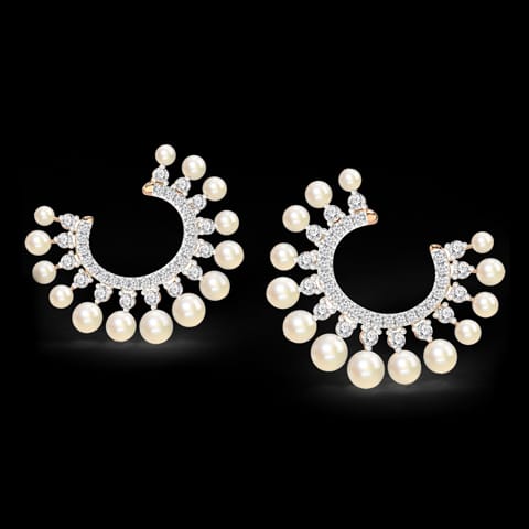 Allegro Pearl Hoop Earrings
