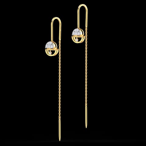 Periwinkle Diamond Sui Dhaga Earrings Periwinkle Diamond Sui Dhaga Earrings