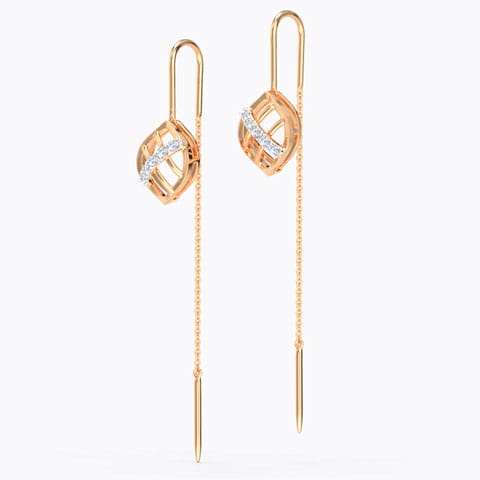 Lattice Diamond Sui Dhaga Earrings