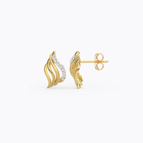 Sway Wave Diamond Stud Earrings Sway Wave Diamond Stud Earrings