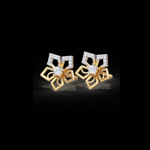 Stark Bloom Diamond Stud Earrings