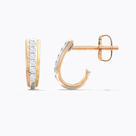 Kimberly Linear Diamond Hoop Earrings