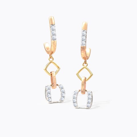Juliet Geometric Diamond Drop Earrings