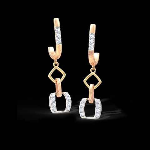 Juliet Geometric Diamond Drop Earrings
