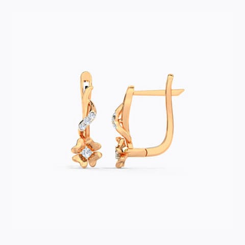 Kiara Floret Diamond  Hoop Earrings Kiara Floret Diamond  Hoop Earrings
