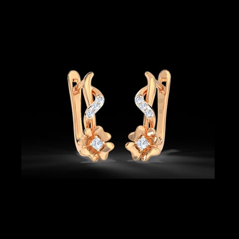 Kiara Floret Diamond  Hoop Earrings Kiara Floret Diamond  Hoop Earrings