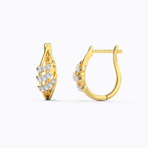 Leena Diamond Hoop Earrings Leena Diamond Hoop Earrings