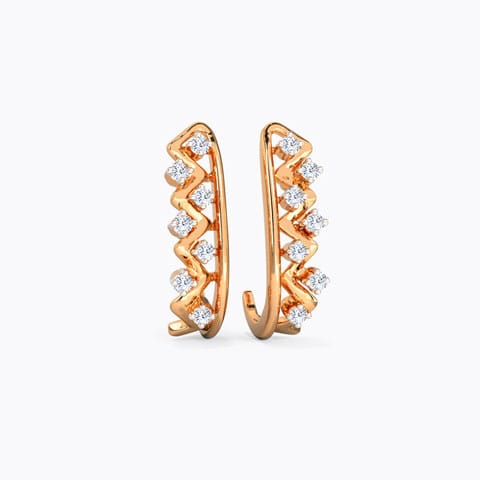 Becca Linear Diamond Hoop Earrings