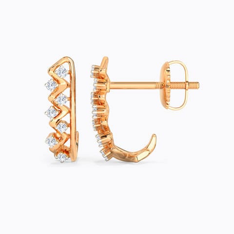 Becca Linear Diamond Hoop Earrings