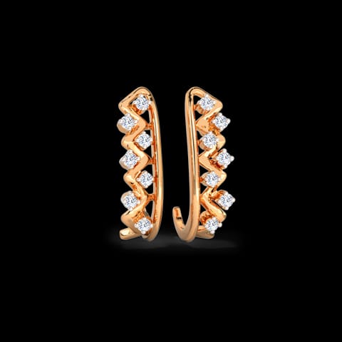 Becca Linear Diamond Hoop Earrings