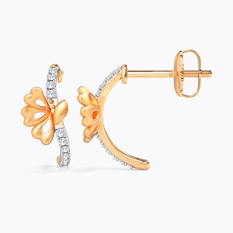 Linda Butterfly Diamond Hoop Earrings