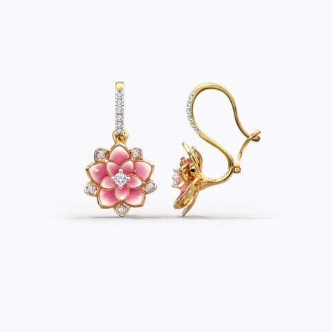 Glorious Lotus Diamond Drop Earrings Glorious Lotus Diamond Drop Earrings
