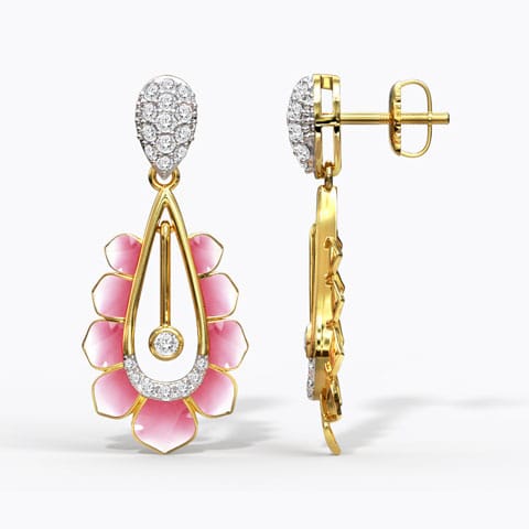 Allure Lotus Diamond Drop Earrings Allure Lotus Diamond Drop Earrings
