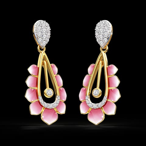 Allure Lotus Diamond Drop Earrings Allure Lotus Diamond Drop Earrings