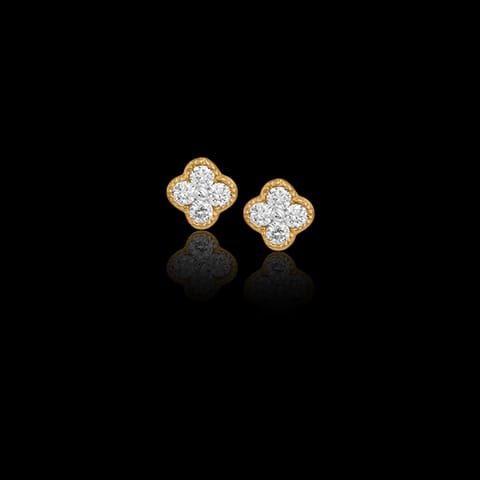Clover Diamond Stud Earrings