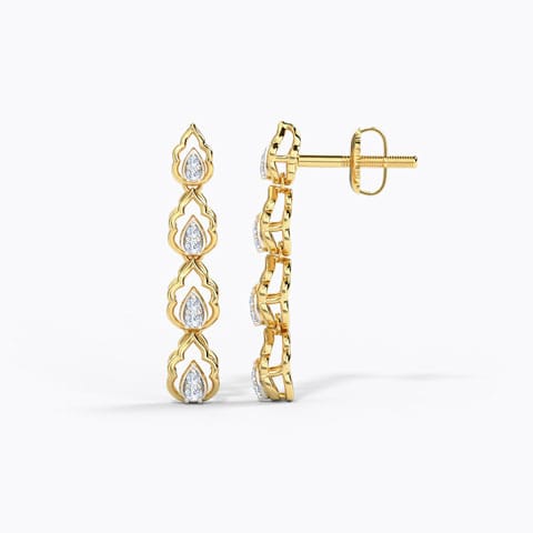Florid Diamond Drop Earrings Florid Diamond Drop Earrings