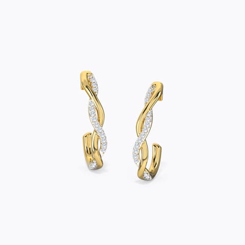 Intertwine Diamond Hoop Earrings Intertwine Diamond Hoop Earrings