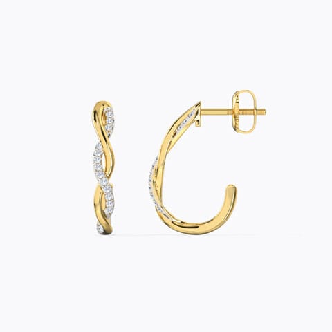 Intertwine Diamond Hoop Earrings Intertwine Diamond Hoop Earrings