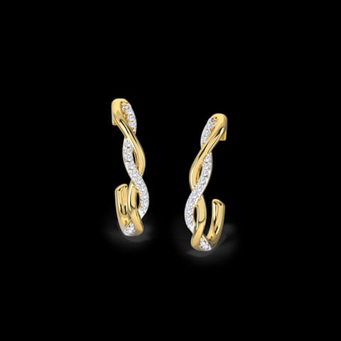 Intertwine Diamond Hoop Earrings Intertwine Diamond Hoop Earrings