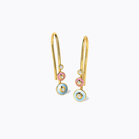Trio Orb Diamond Drop Earrings