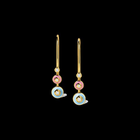 Trio Orb Diamond Drop Earrings