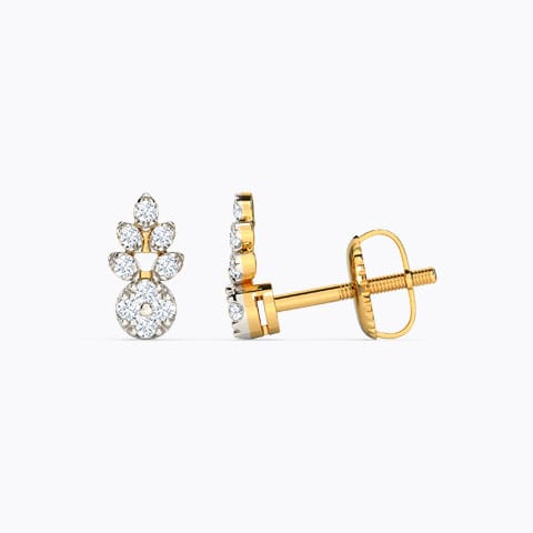 Leaflet Cluster Diamond Stud Earrings Leaflet Cluster Diamond Stud Earrings
