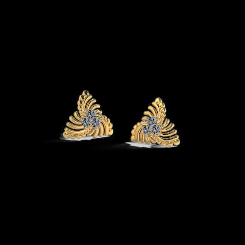 Swirly Diamond Stud Earrings