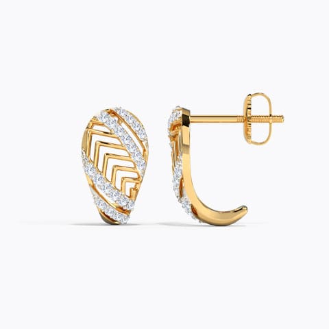 Glinting Diamond Hoop Earrings