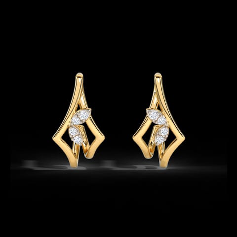 Petals Diamond Hoop Earrings