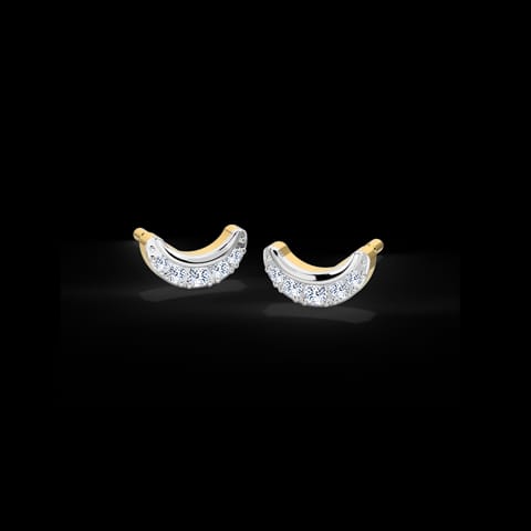 Crescent Diamond Stud Earrings Crescent Diamond Stud Earrings