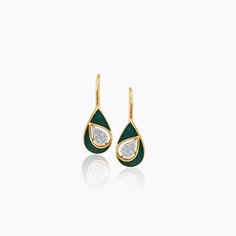 Perky Pear Diamond Drop Earrings