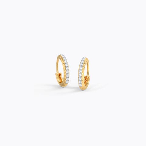 Dazzle Linear Diamond Hoop Earrings