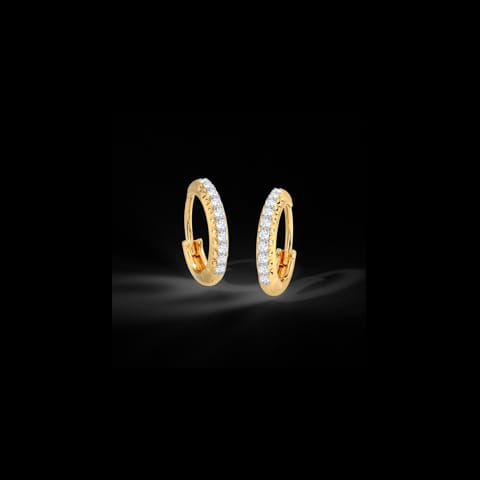 Dazzle Linear Diamond Hoop Earrings
