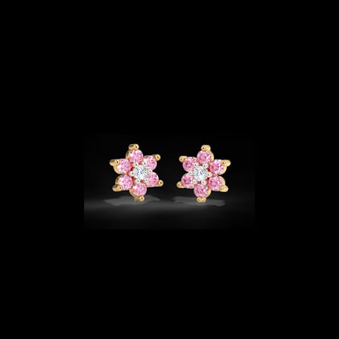 Blush Bloom Gemstone Stud Earrings