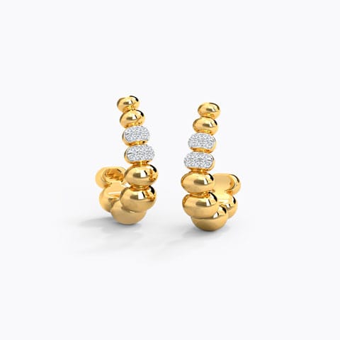 Dreamy Bubbles Diamond Hoop Earrings