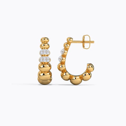 Dreamy Bubbles Diamond Hoop Earrings