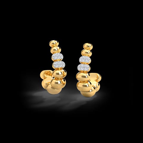 Dreamy Bubbles Diamond Hoop Earrings