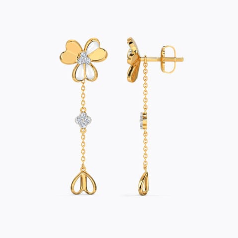 Adorable Clover Detachable Diamond Earrings Adorable Clover Detachable Diamond Earrings