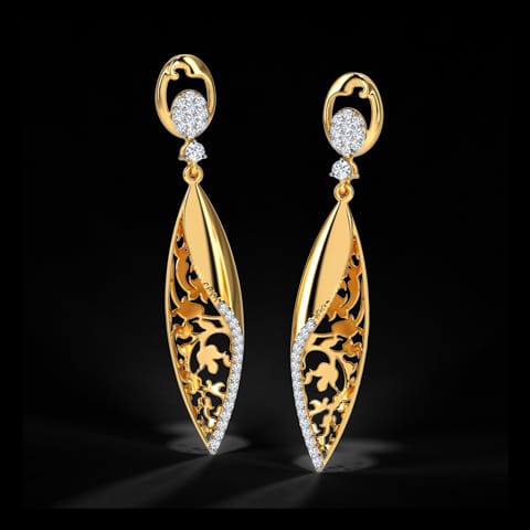 Arbella Ornate Diamond Drop Earrings