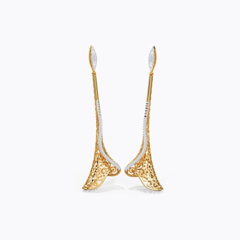 Rosine Ornate Diamond Drop Earrings Rosine Ornate Diamond Drop Earrings