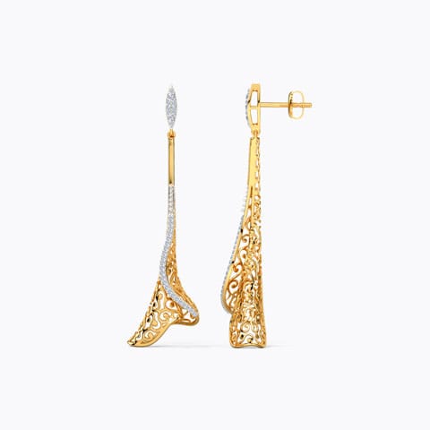 Rosine Ornate Diamond Drop Earrings Rosine Ornate Diamond Drop Earrings