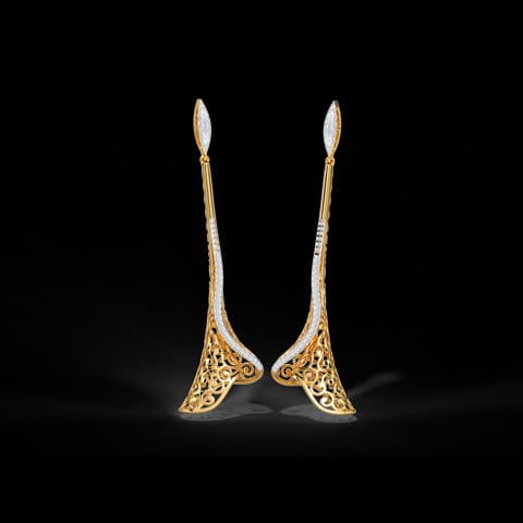 Rosine Ornate Diamond Drop Earrings Rosine Ornate Diamond Drop Earrings