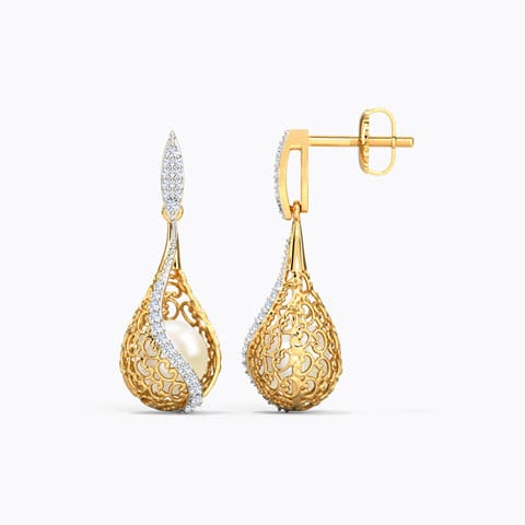 Jisha Ornate Pearl Drop Earrings Jisha Ornate Pearl Drop Earrings