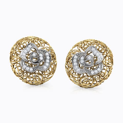 Thea Trellis Diamond Stud Earrings Thea Trellis Diamond Stud Earrings