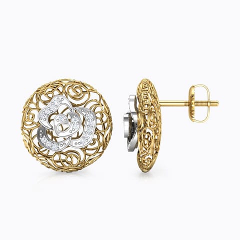 Thea Trellis Diamond Stud Earrings Thea Trellis Diamond Stud Earrings