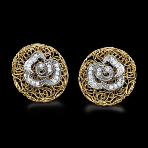 Thea Trellis Diamond Stud Earrings Thea Trellis Diamond Stud Earrings