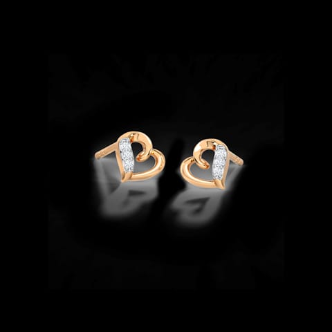 Graceful Heart Diamond Stud Earrings Graceful Heart Diamond Stud Earrings