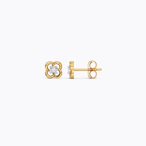 Fortune Miracle Plate Diamond Stud Earrings Fortune Miracle Plate Diamond Stud Earrings