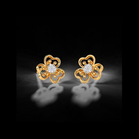 Little Floweret Diamond Stud Earrings